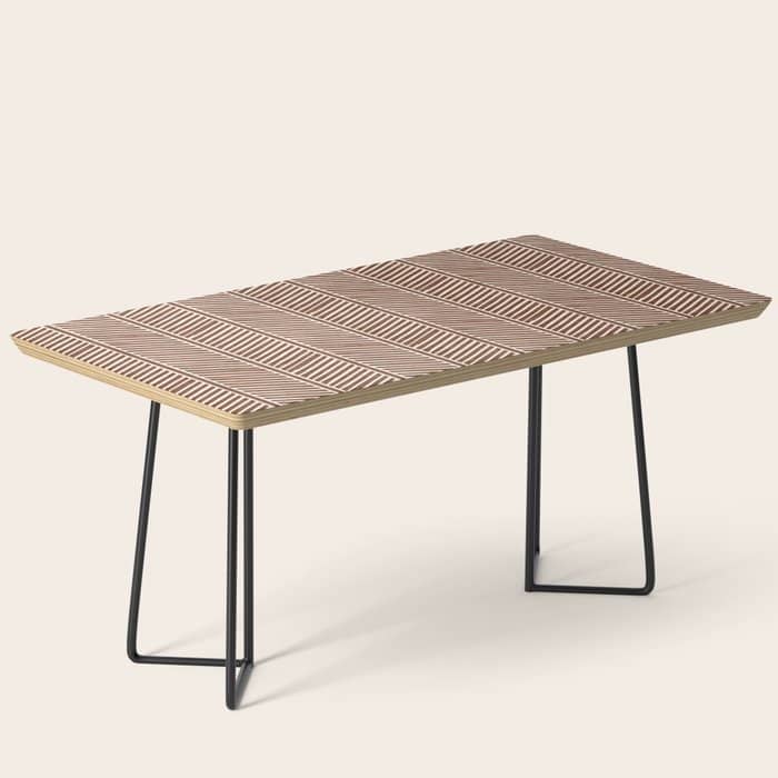 Organic Chevron On Brandywine Coffee Table