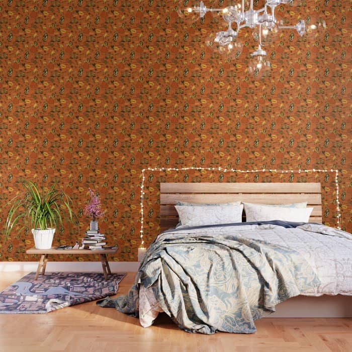 Old West-Inspired Vintage Pattern Wallpaper