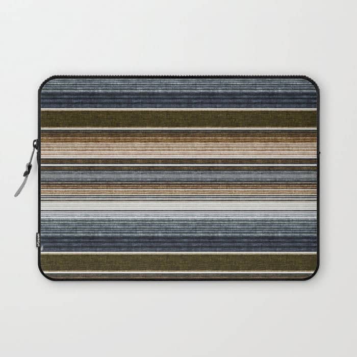 Serape Southwest Stripe - Cool Natural Tones Laptop Sleeve