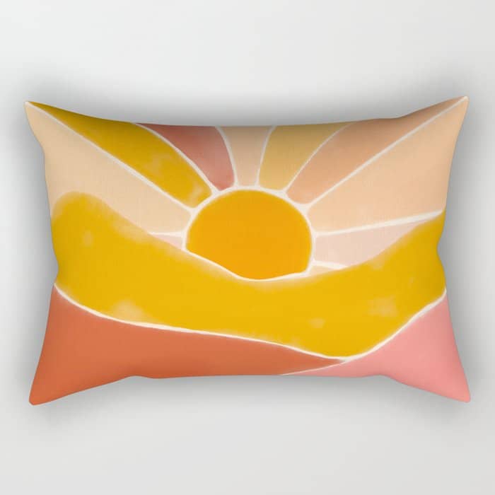Wonderful Sunset Boho Rectangular Pillow