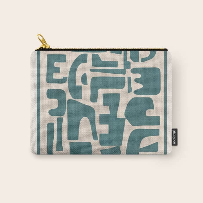 Organic Contemporary Modern Shapes 12 Carry All Pouch