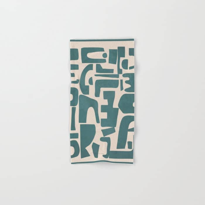 Organic Contemporary Modern Shapes 12 Bath Towel