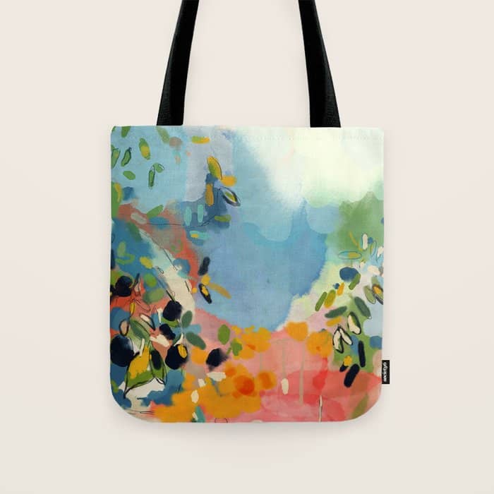 Garden With Sea View And Olive Tree Tote Bag