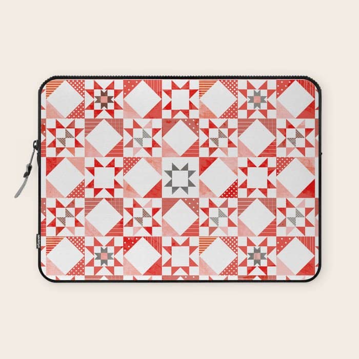 Christmas Quilt - Pattern No1 Laptop Sleeve