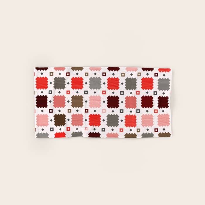 Christmas Quilt - Pattern No3 Bath Towel