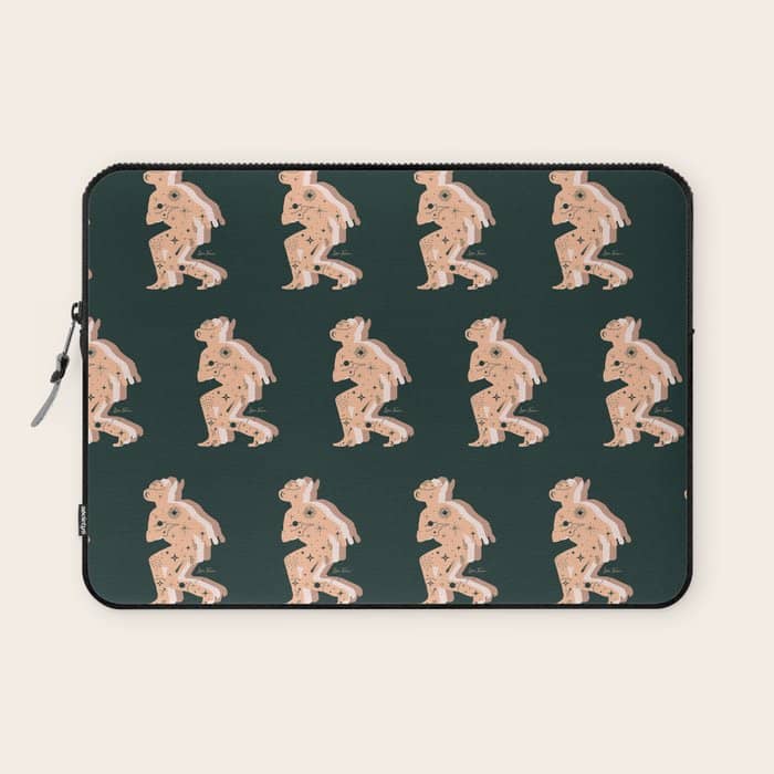 Space Cowboy - Emerald & Peach Laptop Sleeve