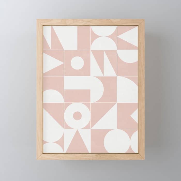 My Favorite Geometric Patterns No.11 - Pale Pink Mini Art Print