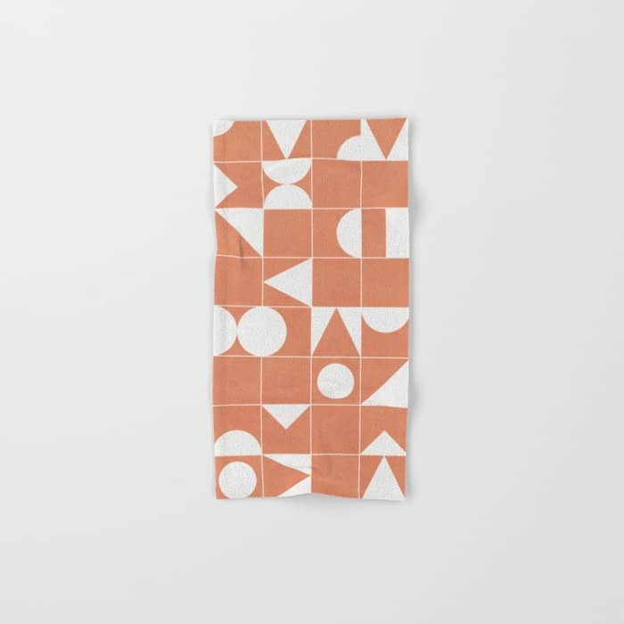 My Favorite Geometric Patterns No.14 - Coral Bath Towel