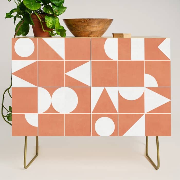 My Favorite Geometric Patterns No.14 - Coral Credenza