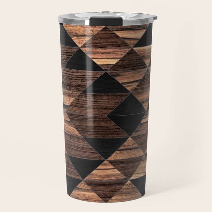 Urban Tribal Pattern No.11 - Aztec - Wood Travel Mug