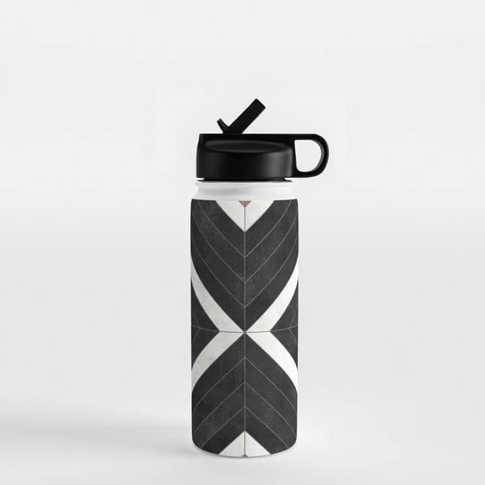Urban Tribal Pattern No.1 - Concrete And Wood Water Bottle