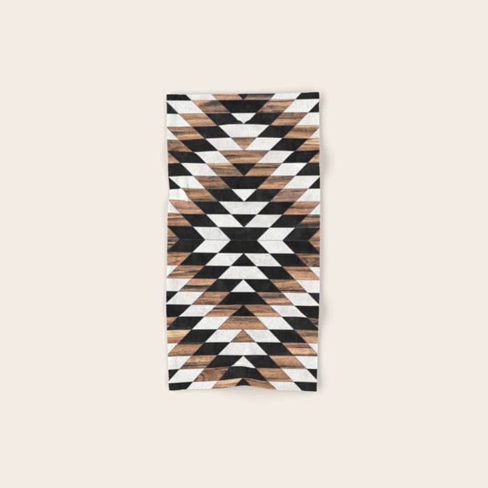 Urban Tribal Pattern No.13 - Aztec - Concrete And Wood Bath Towel