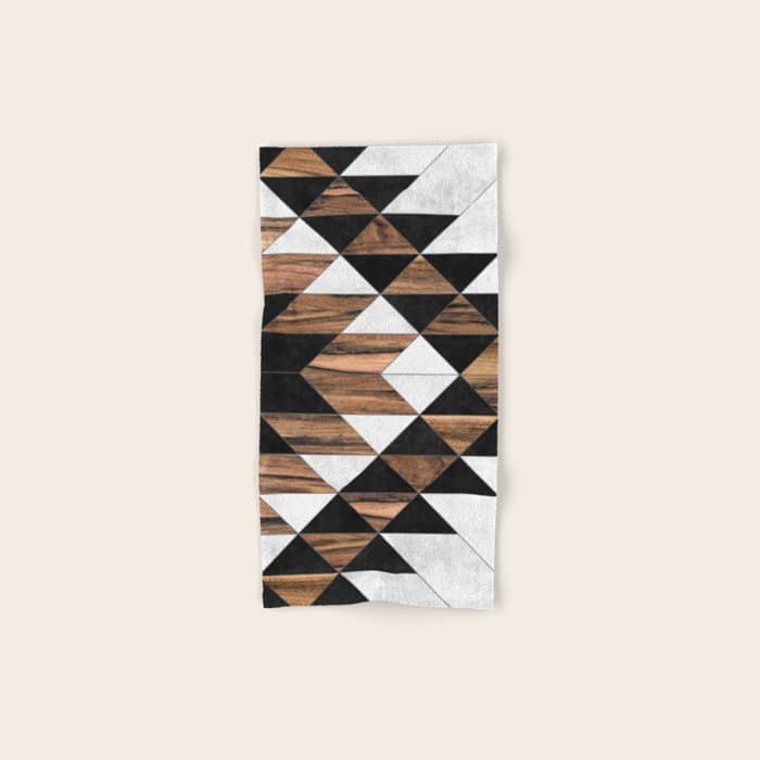 Urban Tribal Pattern No.9 - Aztec - Concrete And Wood Bath Towel