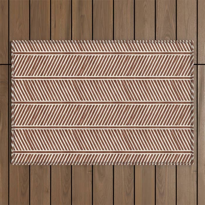 Organic Chevron On Brandywine Outdoor Rug