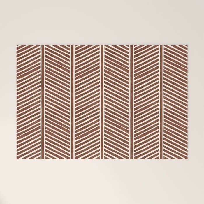 Organic Chevron On Brandywine Welcome Mat