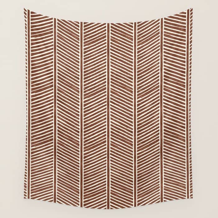 Organic Chevron On Brandywine Wall Tapestry