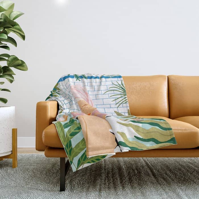 How To Have A Cat Spa Day At Home | Modern Bohemian Home DéCor | Pet Bathroom Urban Jungle  Throw Blanket