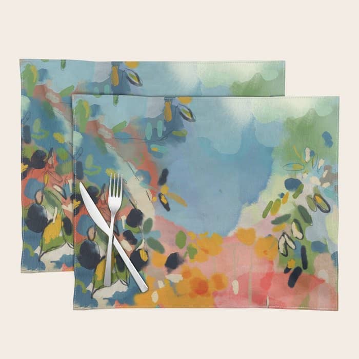 Garden With Sea View And Olive Tree Placemat