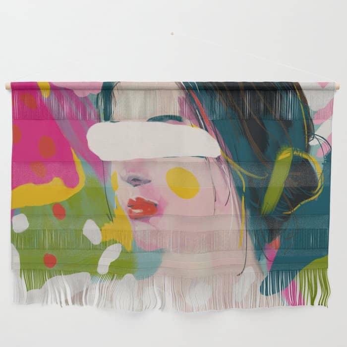 Look At Me, Woman Portrait Contemporary Wall Hanging