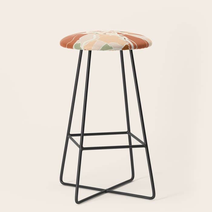 Portland Oregon City Map Earth Tones Stool