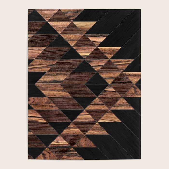 Urban Tribal Pattern No.11 - Aztec - Wood Poster