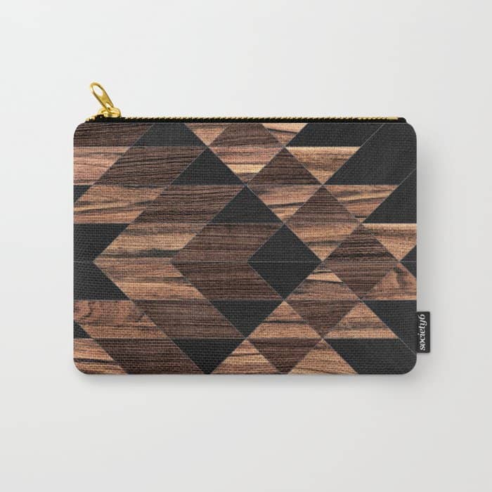 Urban Tribal Pattern No.11 - Aztec - Wood Carry All Pouch