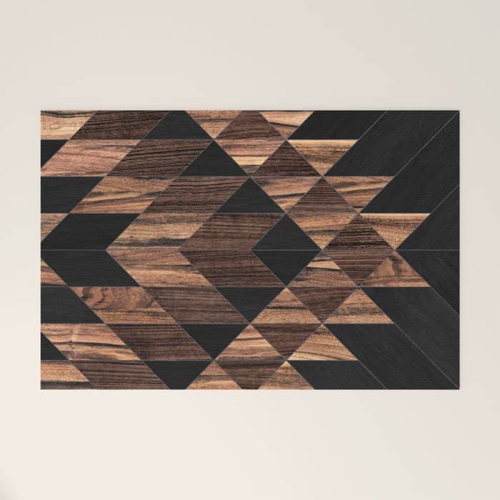 Urban Tribal Pattern No.11 - Aztec - Wood Welcome Mat