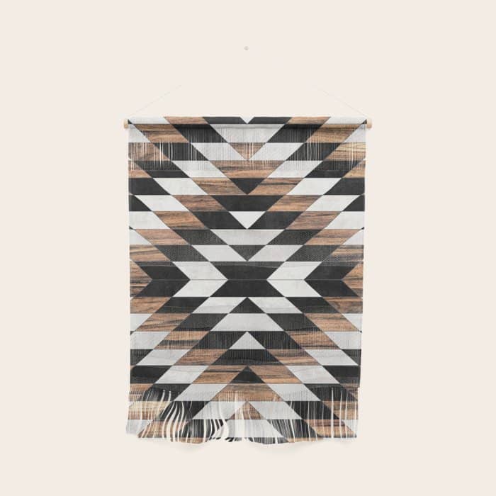 Urban Tribal Pattern No.13 - Aztec - Concrete And Wood Wall Hanging
