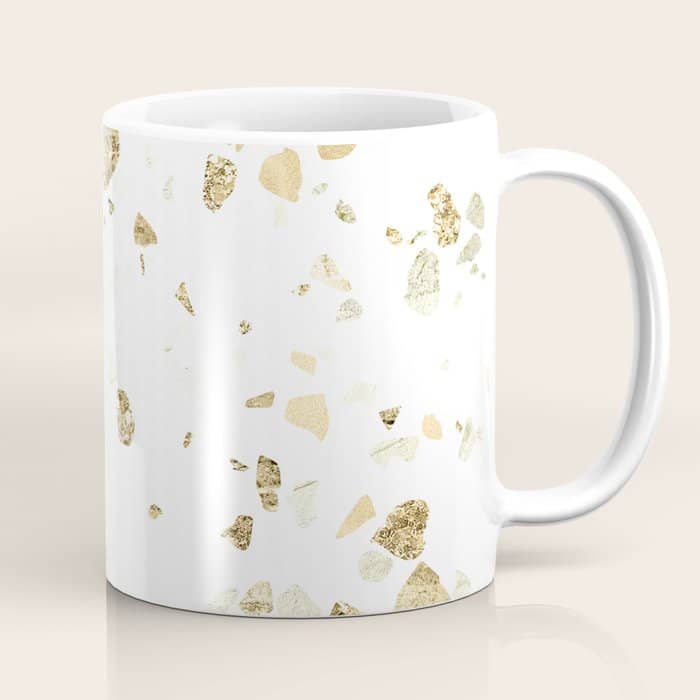 Metallic Gold Terrazzo Sparkle Coffee Mug