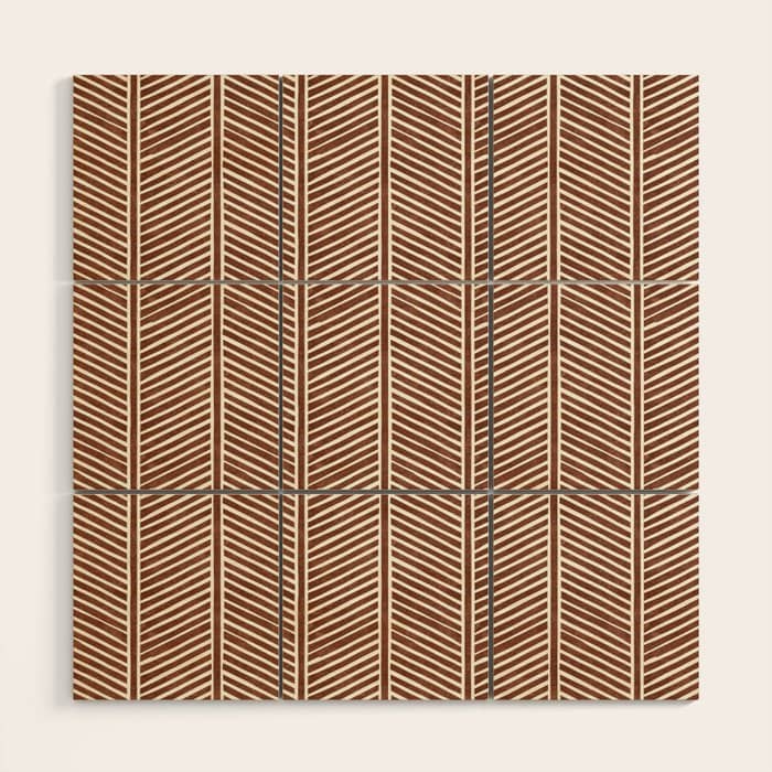 Organic Chevron On Brandywine Wood Wall Art