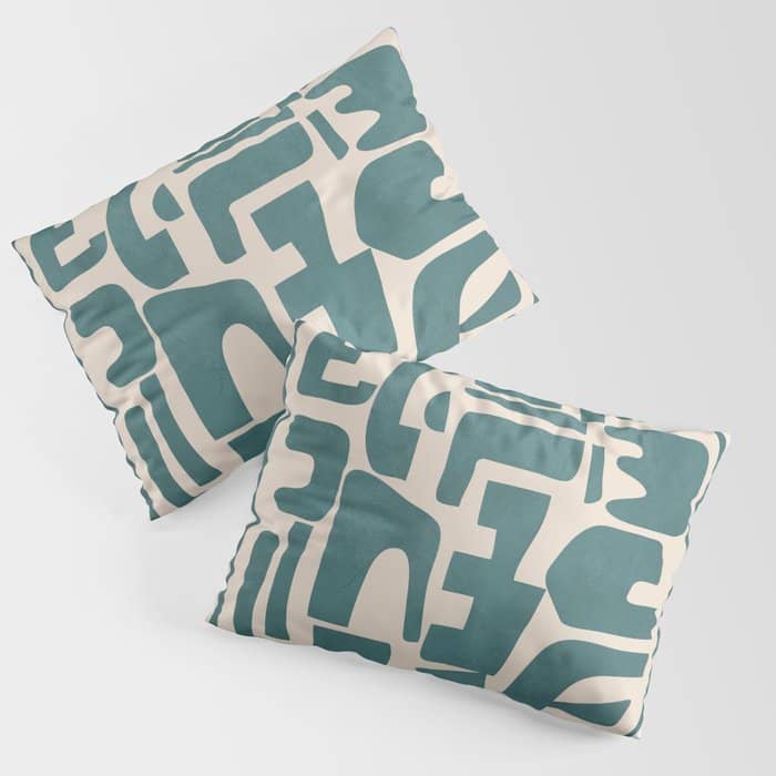 Organic Contemporary Modern Shapes 12 Pillow Sham