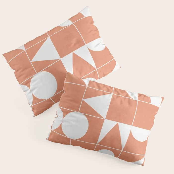My Favorite Geometric Patterns No.14 - Coral Pillow Sham
