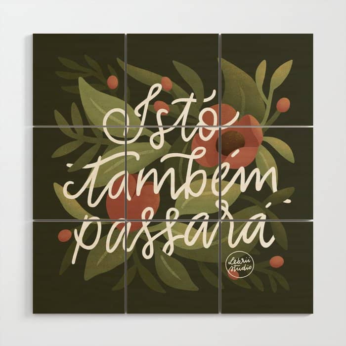 This Too Shall Pass - Lettering Phrase Wood Wall Art