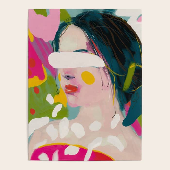 Look At Me, Woman Portrait Contemporary Poster