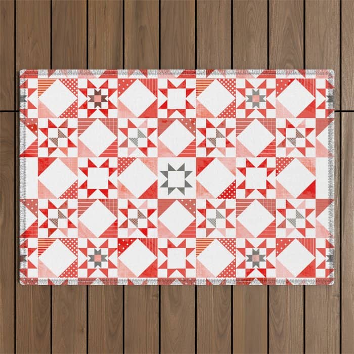 Christmas Quilt - Pattern No1 Outdoor Rug