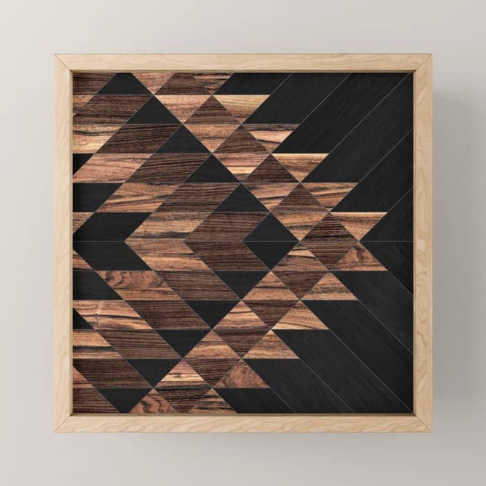 Urban Tribal Pattern No.11 - Aztec - Wood Mini Art Print