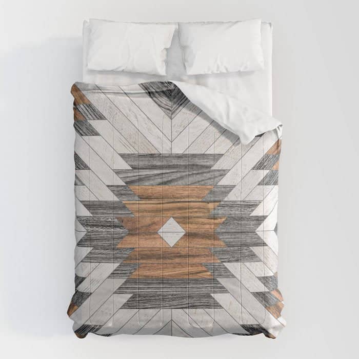 Urban Tribal Pattern No.8 - Aztec - Wood Comforter