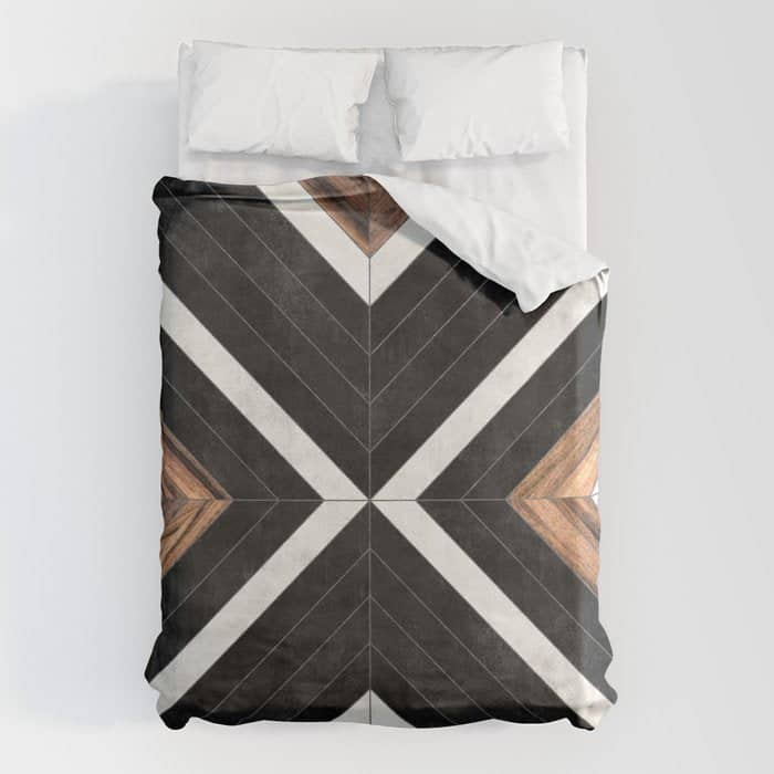 Urban Tribal Pattern No.1 - Concrete And Wood Duvet Cover