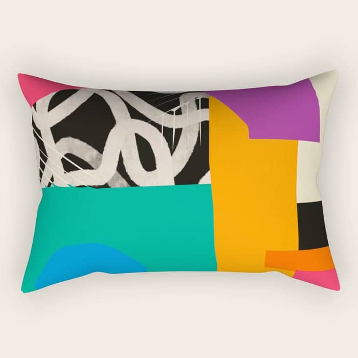 Mid Century Collage | Pattern 07: The Retro Edition Rectangular Pillow