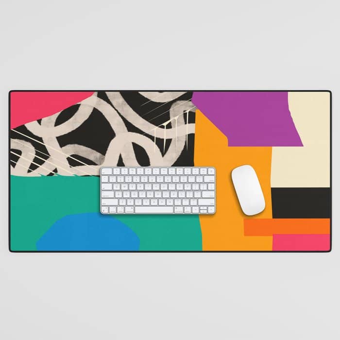 Mid Century Collage | Pattern 07: The Retro Edition Desk Mat