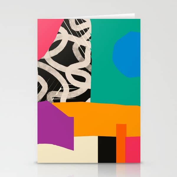 Mid Century Collage | Pattern 07: The Retro Edition Stationery Card