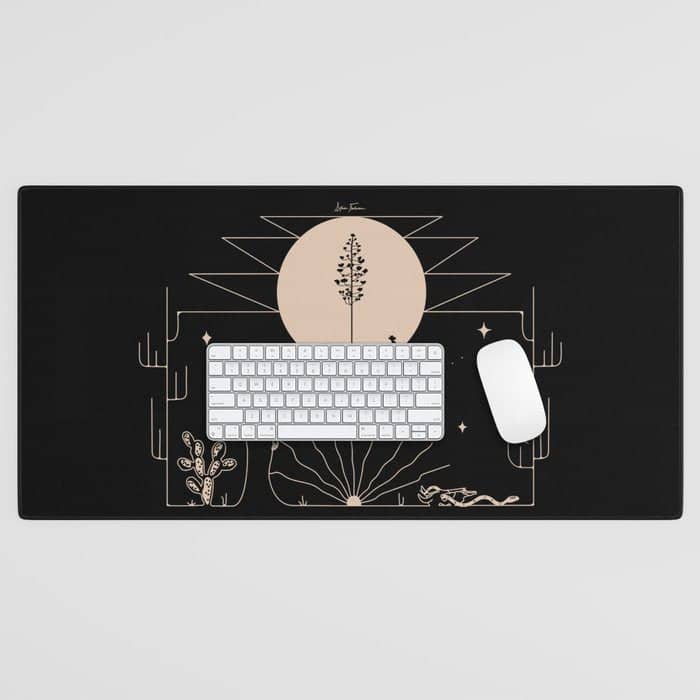 It Was All A Dream - Black & Tan Desk Mat