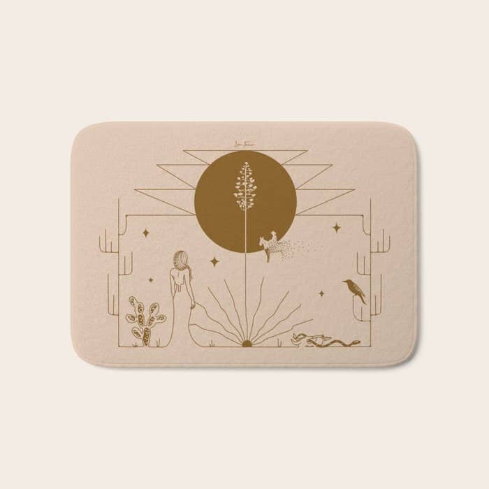 It Was All A Dream - Tan & Rust Bath Mat
