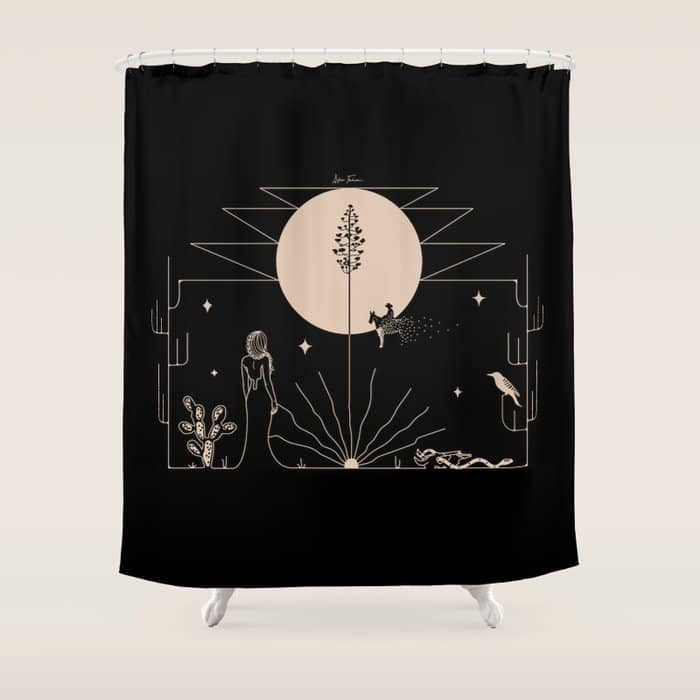 It Was All A Dream - Black & Tan Shower Curtain