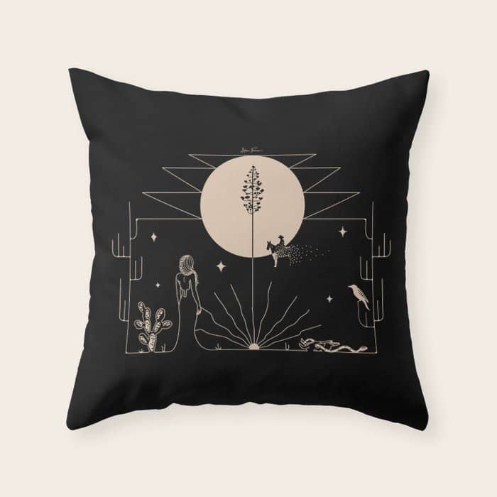 It Was All A Dream - Black & Tan Throw Pillow