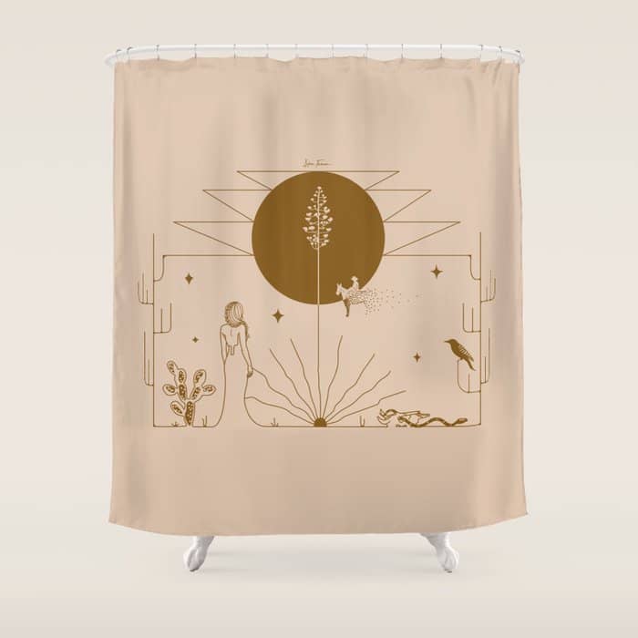 It Was All A Dream - Tan & Rust Shower Curtain