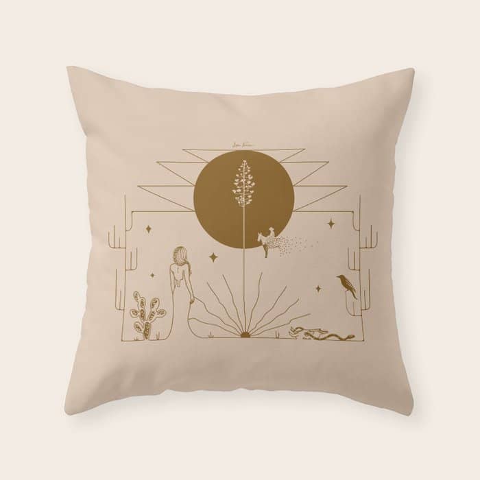 It Was All A Dream - Tan & Rust Throw Pillow