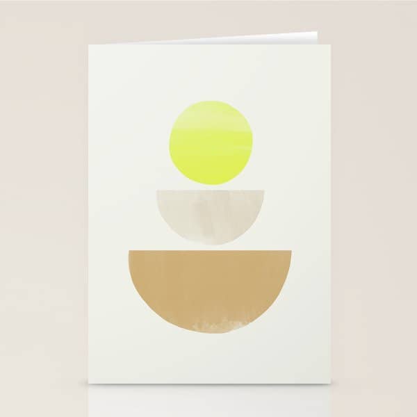 Balancing Shapes No.1 | Neon Stationery Card