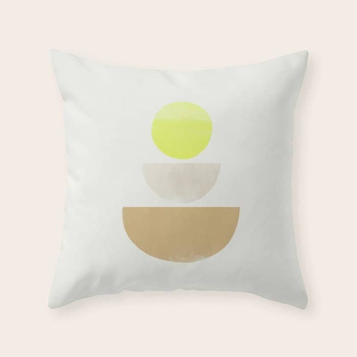 Balancing Shapes No.1 | Neon Throw Pillow