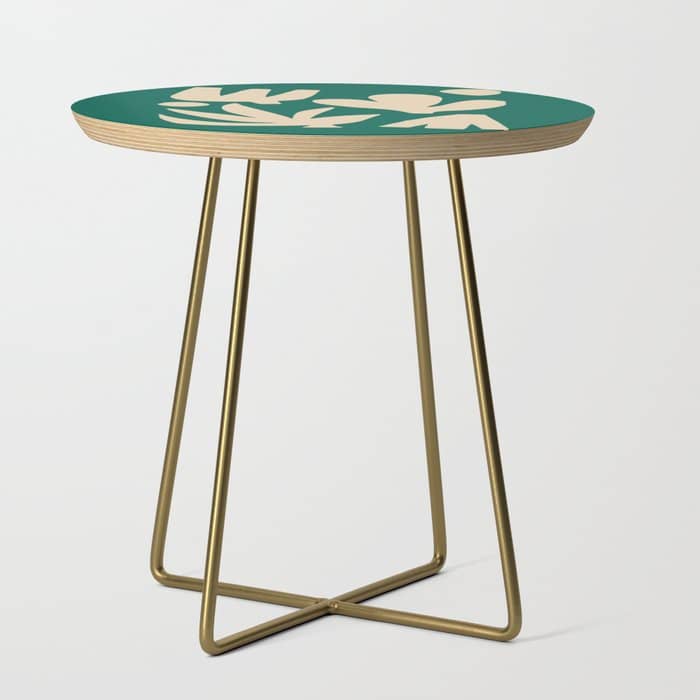 Bottle Green Collage: Paper Cutouts Matisse Edition Side Table
